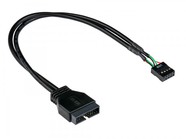 Alcasa 5021-PST4, 0,6 m, USB 2.0, 480 Mbit/s, Sort