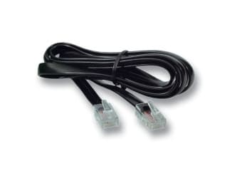 EFB Elektronik K2402SW.1, 1 m, RJ10, RJ10, Svart, Hankontakt, Hankontakt