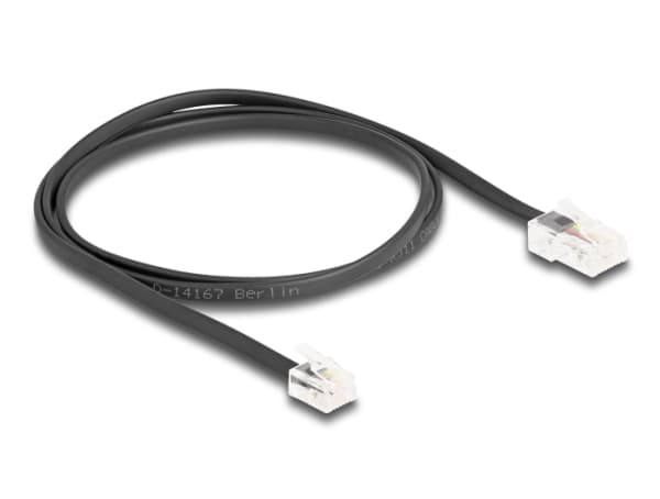 DeLOCK 88035, 1 m, RJ-45, RJ-11, Svart, Hankontakt, Hankontakt