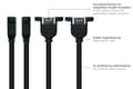 Miniatyrbild 4 av 5: Alcasa UK30P-AEA-005S, 0,5 m, USB A, USB A, USB 3.2 Gen 1 (3.1 Gen 1), 5 Gbit/s, Svart