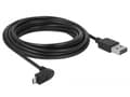 Miniatyrbilde 3 av 3: Delock Easy - USB-kabel - USB (hann) reversibel til Micro-USB type B (hann) opp/ned-vinklet, vendbar - USB 2.0 - 5 m - svart