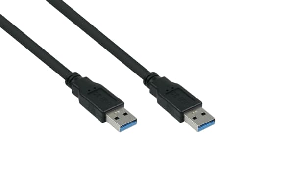 Alcasa UK30P-AA-050S, 5 m, USB A, USB A, USB 3.2 Gen 1 (3.1 Gen 1), 5 Gbit/s, Svart
