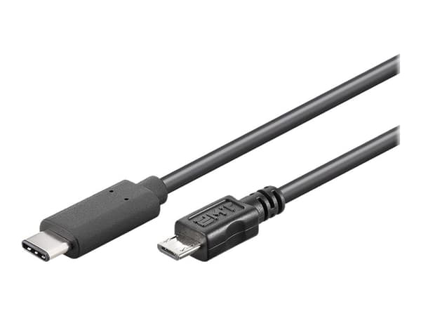 goobay - USB-kabel - Micro-USB type B (hann) til 24 pin USB-C (hann) - USB 3.1 - 1 m - svart