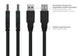 Miniatyrbild 3 av 5: Alcasa UK20P-AEA-003S, 0,3 m, USB A, USB A, USB 2.0, 0,48 Gbit/s, Svart