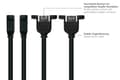 Miniatyrbild 4 av 5: Alcasa UK20P-AEA-003S, 0,3 m, USB A, USB A, USB 2.0, 0,48 Gbit/s, Svart