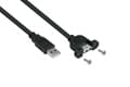 Miniatyrbild 1 av 5: Alcasa UK20P-AEA-003S, 0,3 m, USB A, USB A, USB 2.0, 0,48 Gbit/s, Svart