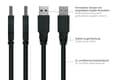 Miniatyrbild 3 av 5: Alcasa UK30P-ASA-010S, 1 m, USB A, USB A, USB 3.2 Gen 1 (3.1 Gen 1), 5 Gbit/s, Svart