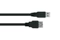 Miniatyrbild 2 av 5: Alcasa UK30P-ASA-010S, 1 m, USB A, USB A, USB 3.2 Gen 1 (3.1 Gen 1), 5 Gbit/s, Svart