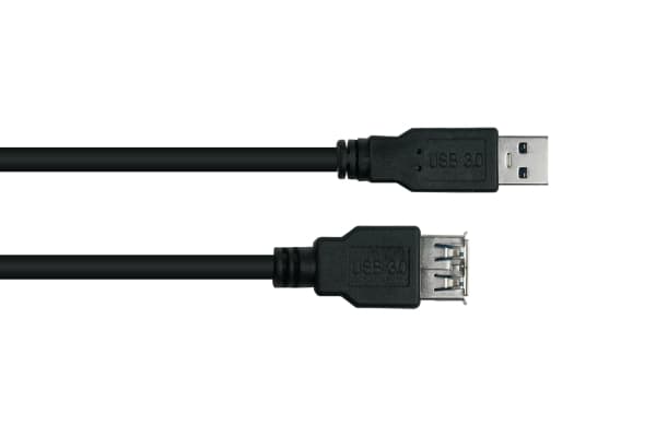 Alcasa UK30P-ASA-010S, 1 m, USB A, USB A, USB 3.2 Gen 1 (3.1 Gen 1), 5 Gbit/s, Svart