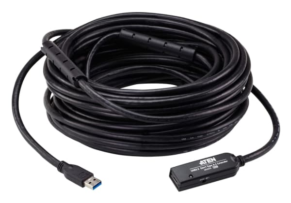 ATEN UE332C, 20 m, USB A, USB A, USB 3.2 Gen 1 (3.1 Gen 1), 5 Gbit/s, Svart