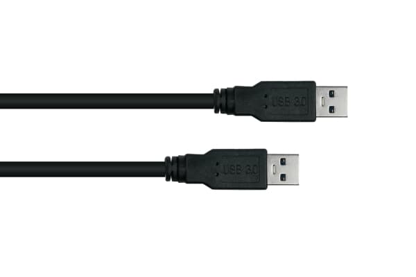 Alcasa UK30P-AA-010S, 1 m, USB A, USB A, USB 3.2 Gen 1 (3.1 Gen 1), 5 Gbit/sek, Sort