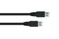 Miniatyrbilde 2 av 4: Alcasa UK30P-AA-010S, 1 m, USB A, USB A, USB 3.2 Gen 1 (3.1 Gen 1), 5 Gbit/sek, Sort