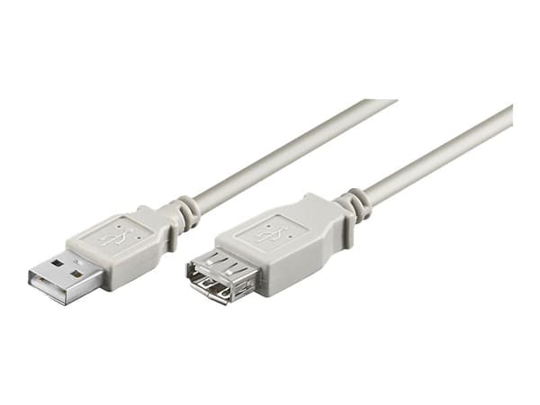 goobay - USB-förlängningskabel - USB (hona) till USB (hane) - USB 2.0 - 5 m - grå