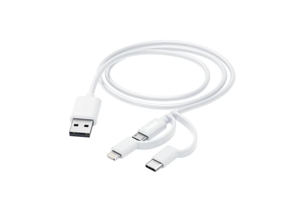 Hama 00201535, 1 m, USB A, Micro-USB B, USB 2.0, 480 Mbit/s, Hvit