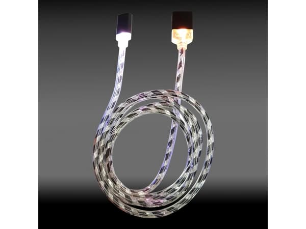 LC-Power LC-C-USB-MICRO-1M-8, 1 m, USB A, Micro-USB B, Sort, Sølv