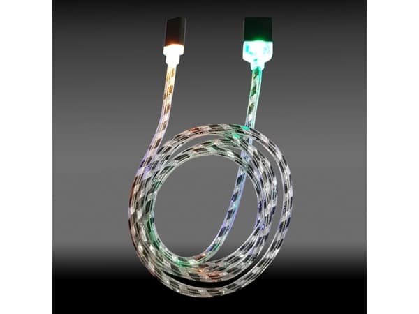 LC-Power LC-C-USB-MICRO-1M-8, 1 m, USB A, Micro-USB B, Sort, Sølv