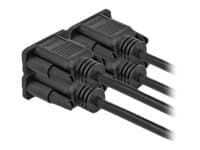 Delock - Null modem-kabel - DB-9 (hunn) til DB-9 (hunn) - 50 cm - tommelskruer - svart