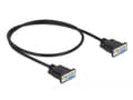 Miniatyrbilde 5 av 5: Delock - Null modem-kabel - DB-9 (hunn) til DB-9 (hunn) - 50 cm - tommelskruer - svart