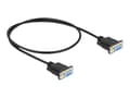 Miniatyrbilde 1 av 5: Delock - Null modem-kabel - DB-9 (hunn) til DB-9 (hunn) - 50 cm - tommelskruer - svart