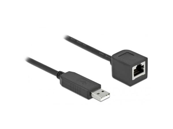 Delock - Seriell adapter - USB (hann) til RJ-45 (hunn) - 50 cm - USB / USB 2.0 / EIA-232 - svart