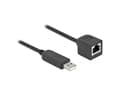 Miniatyrbilde 3 av 3: Delock - Seriell adapter - USB (hann) til RJ-45 (hunn) - 50 cm - USB / USB 2.0 / EIA-232 - svart