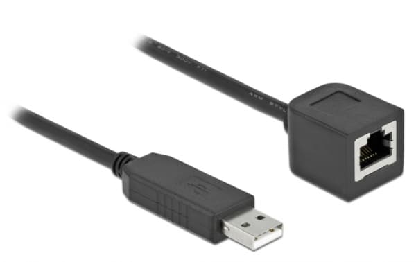 Delock - Seriell adapter - USB (hann) til RJ-45 (hunn) - 50 cm - USB / USB 2.0 / EIA-232 - svart