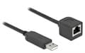 Miniatyrbilde 2 av 3: Delock - Seriell adapter - USB (hann) til RJ-45 (hunn) - 50 cm - USB / USB 2.0 / EIA-232 - svart