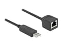 Miniatyrbilde 1 av 3: Delock - Seriell adapter - USB (hann) til RJ-45 (hunn) - 50 cm - USB / USB 2.0 / EIA-232 - svart