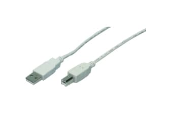 M-Cab USB A/USB B 3m, 3 m, USB A, USB B, USB 2.0, Hanstik/Hanstik, Grå