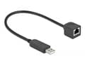 Miniatyrbild 4 av 5: Delock - Seriell adapter - USB (hane) till RJ-45 (hona) - 25 cm - USB / USB 2.0 / EIA-232 - svart