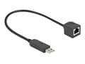 Miniatyrbild 2 av 5: Delock - Seriell adapter - USB (hane) till RJ-45 (hona) - 25 cm - USB / USB 2.0 / EIA-232 - svart
