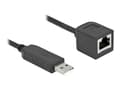 Miniatyrbild 1 av 5: Delock - Seriell adapter - USB (hane) till RJ-45 (hona) - 25 cm - USB / USB 2.0 / EIA-232 - svart