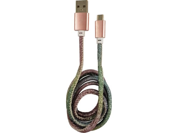 LC-Power LC-C-USB-MICRO-1M-4, 1 m, USB A, Micro-USB B, Monivärinen