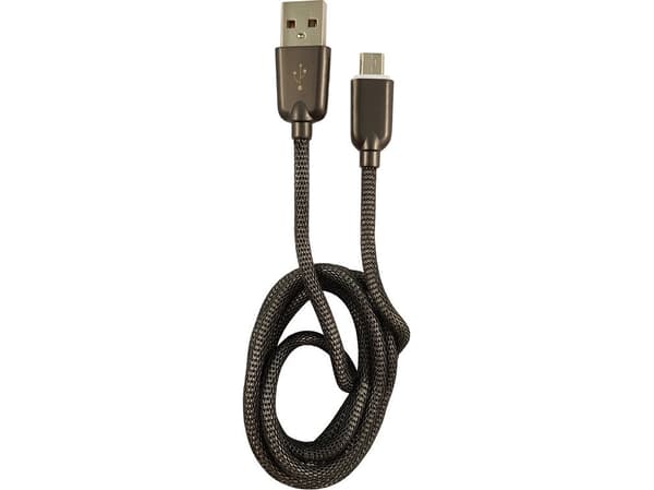 LC-Power LC-C-USB-MICRO-1M-6, 1 m, USB A, Micro-USB B, Sort