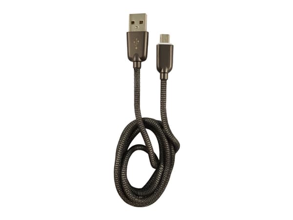 LC-Power LC-C-USB-MICRO-1M-6, 1 m, USB A, Micro-USB B, Sort