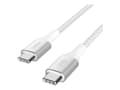 Miniatyrbild 4 av 5: Belkin BoostCharge - USB-kabel - 24 pin USB-C (hane) till 24 pin USB-C (hane) - USB 2.0 - 1 m - stöd för strömleverans på upp till 240 W - vit