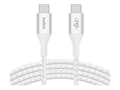 Miniatyrbild 2 av 5: Belkin BoostCharge - USB-kabel - 24 pin USB-C (hane) till 24 pin USB-C (hane) - USB 2.0 - 1 m - stöd för strömleverans på upp till 240 W - vit