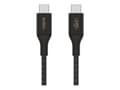 Miniatyrbild 4 av 5: Belkin BoostCharge - USB-kabel - 24 pin USB-C (hane) till 24 pin USB-C (hane) - USB 2.0 - 2 m - stöd för strömleverans på upp till 240 W - svart