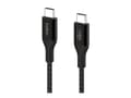 Miniatyrbild 5 av 5: Belkin BoostCharge - USB-kabel - 24 pin USB-C (hane) till 24 pin USB-C (hane) - USB 2.0 - 2 m - stöd för strömleverans på upp till 240 W - svart