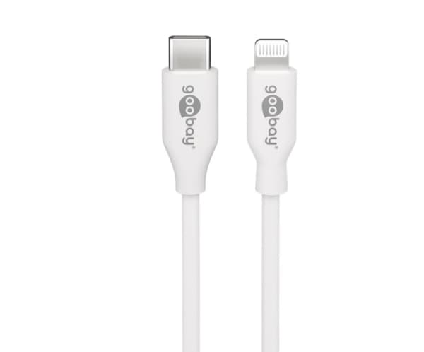 goobay - Lightning-kabel - 24 pin USB-C hann til Lightning hann - 1 m - hvit