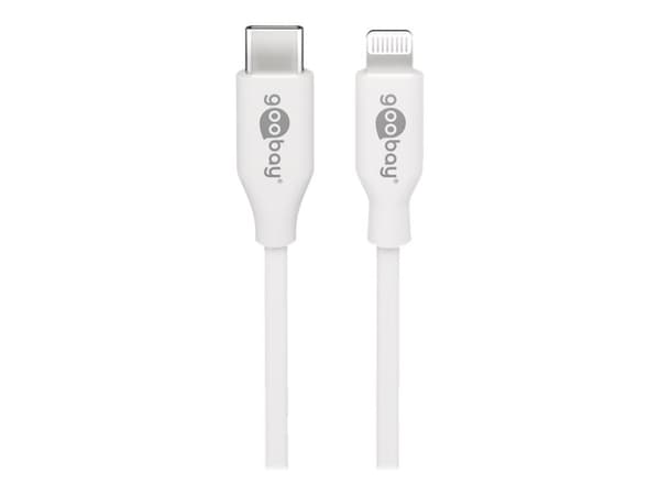 goobay - Lightning-kabel - 24 pin USB-C hann til Lightning hann - 1 m - hvit