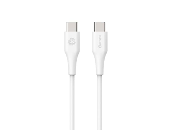 eSTUFF INFINITE - USB-kabel - 24 pin USB-C (hane) rak till 24 pin USB-C (hane) rak - USB 2.0 - 3 m - 100 % återvunnen plast, USB-C Power Delivery (60