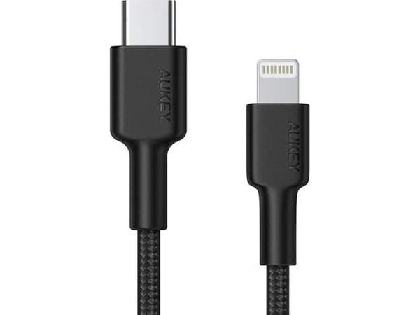 Kabel USB Aukey USB-C - Lightning 1.8 m Czarny (CB-CL4)