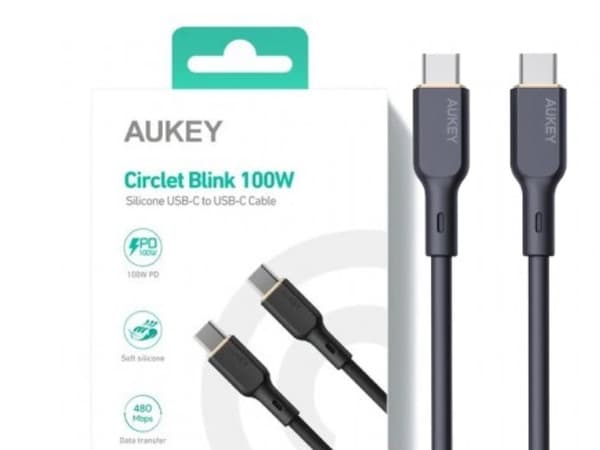 Aukey USB-C - USB-C 1 m USB-kabel Svart (CB-SCC101 BK)