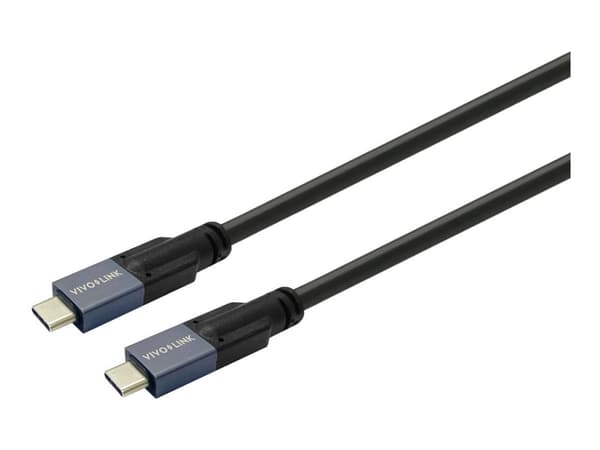 VivoLink - USB-kabel - 24 pin USB-C (hane) till 24 pin USB-C (hane) - USB 3.2 Gen 2 / DisplayPort 1.4 - 5 - 20 V - 5 A - 7 m - upp till 20 Gbps dataö