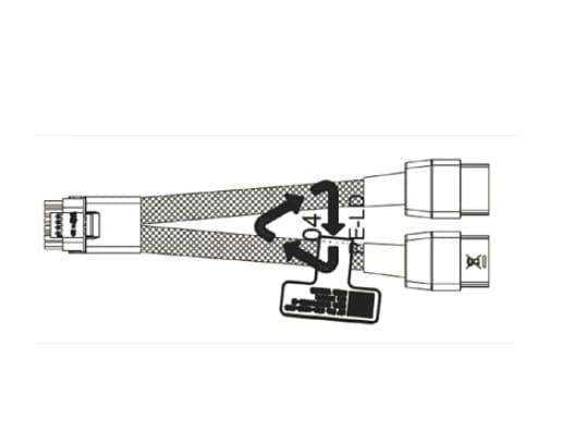 PNY Cable zasilajšcy QSP-PWSUP16PPCIE300W Sort
