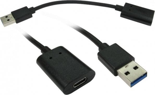 Origin Storage CAB-USBAM-USBCF, 0,15 m, USB A, USB C, USB 2.0, Sort