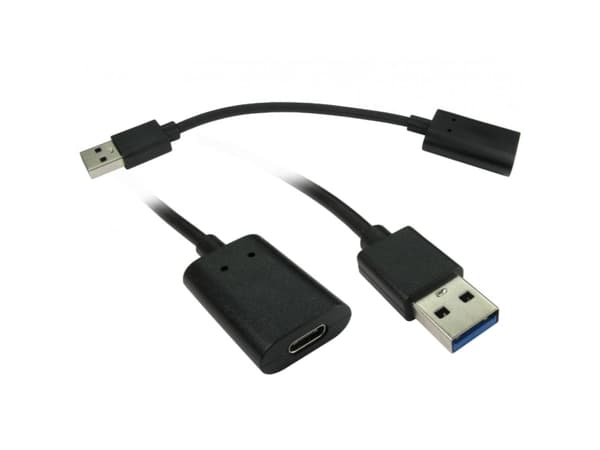 Origin Storage CAB-USBAM-USBCF, 0,15 m, USB A, USB C, USB 2.0, Sort