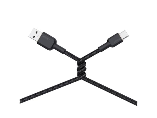 AUKEY CB-NAC2, 1,8 m, USB A, USB C, 0,48 Gbit/s, Svart