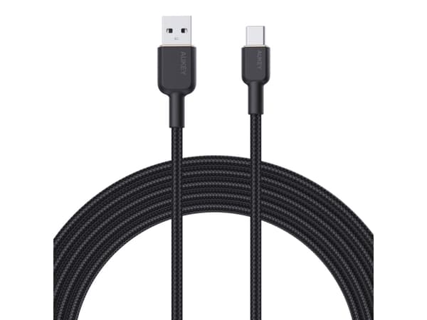 AUKEY CB-NAC2, 1,8 m, USB A, USB C, 0,48 Gbit/s, Svart